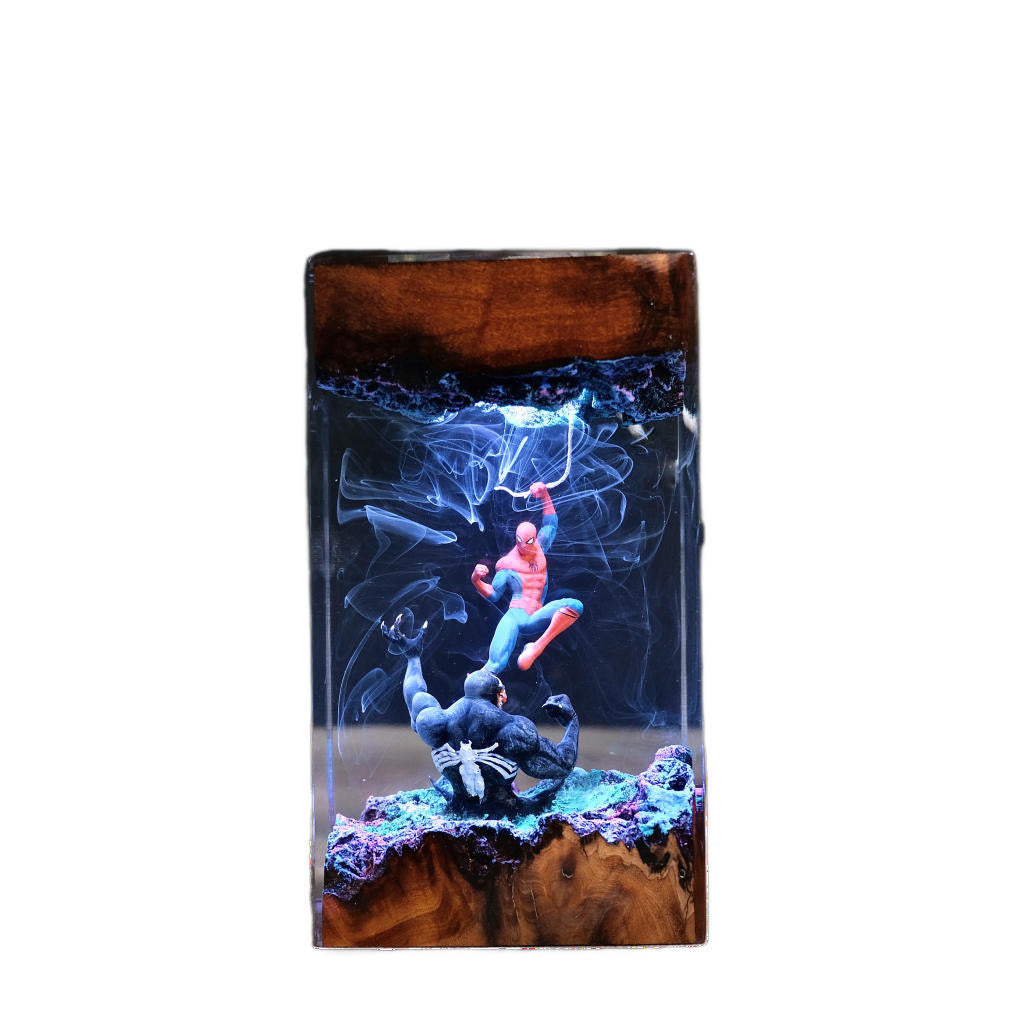 Resin lamp on a desk