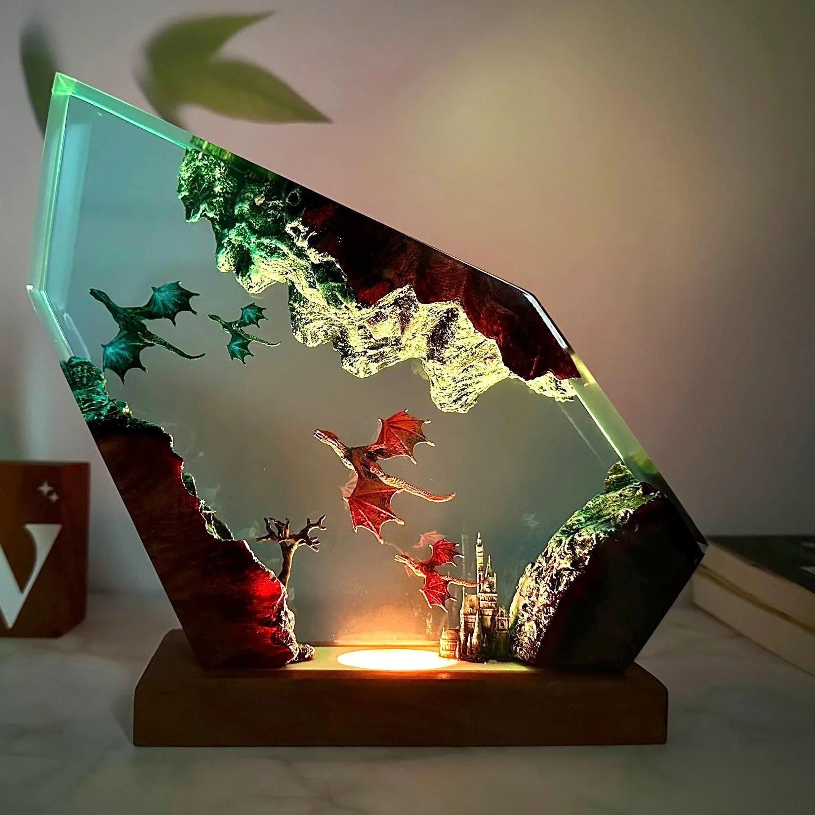 Dragon Reign Resin Lamp