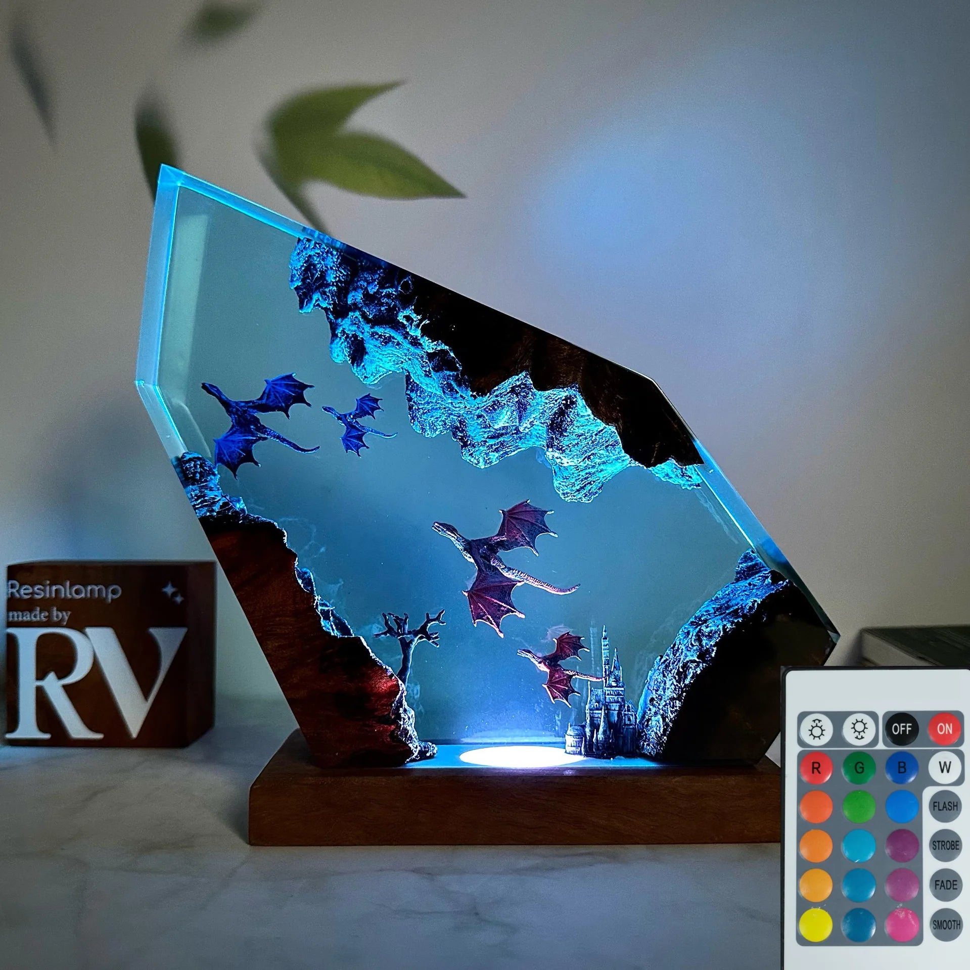Dragon Reign Resin Lamp
