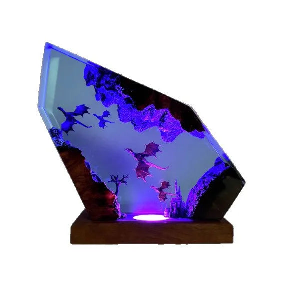 Dragon Reign Resin Lamp